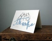 Father's Day note card - blank - Daddy's Shoulders "Thanks"