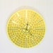 Yellow mosaic wall clock sunny golden honey lemon sun large home decor mirror pieces