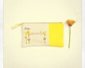 gift for maid of honor, sunshine yellow clutch, personalized bridesmaid gift, MADE TO ORDER by mamableudesigns on etsy