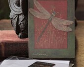 Dragonfly Small Signed 5 x 7 Print Nature Dragon Fly Butterfly Wings Flight Woodland Meadow Pond Outdoors Spring Summer Garden Party
