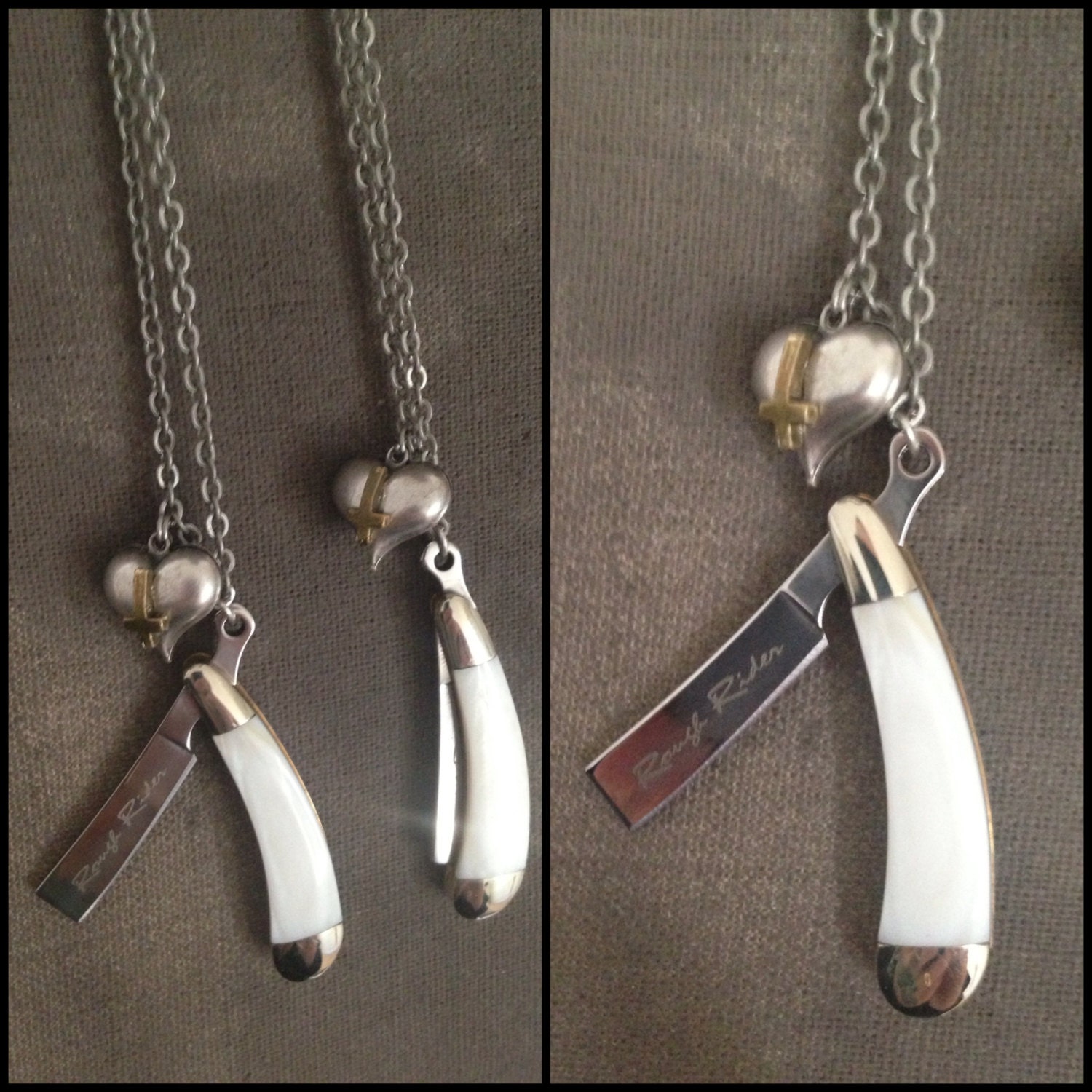 Miniature Straight Razor Necklace