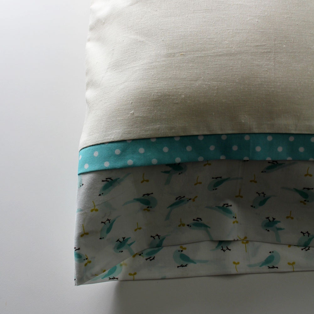 Wool filled toddler pillow with organic pillow case