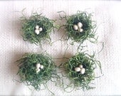Green MINI birds nests - SET of 4 - Craft Supply