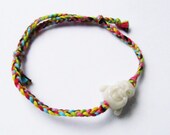 Laughing Buddha Bracelet (White / Rainbow)