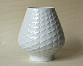 Vintage White Glossy Porcelain German Vase by Edelstein
