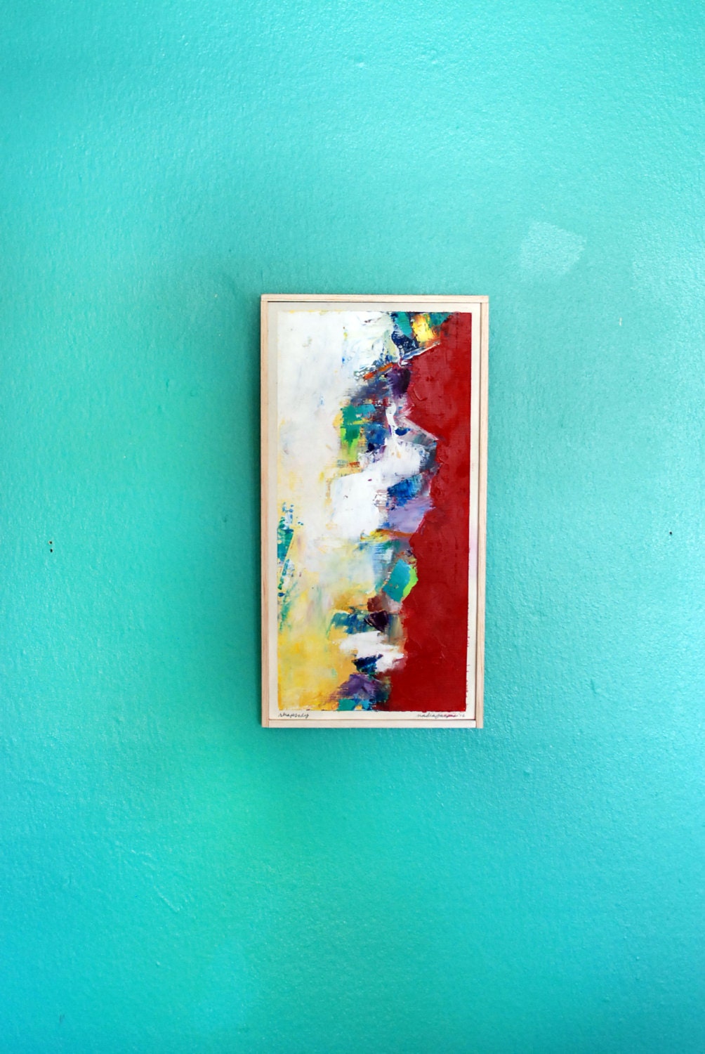 Original 6x12 Red Rhapsody Painting