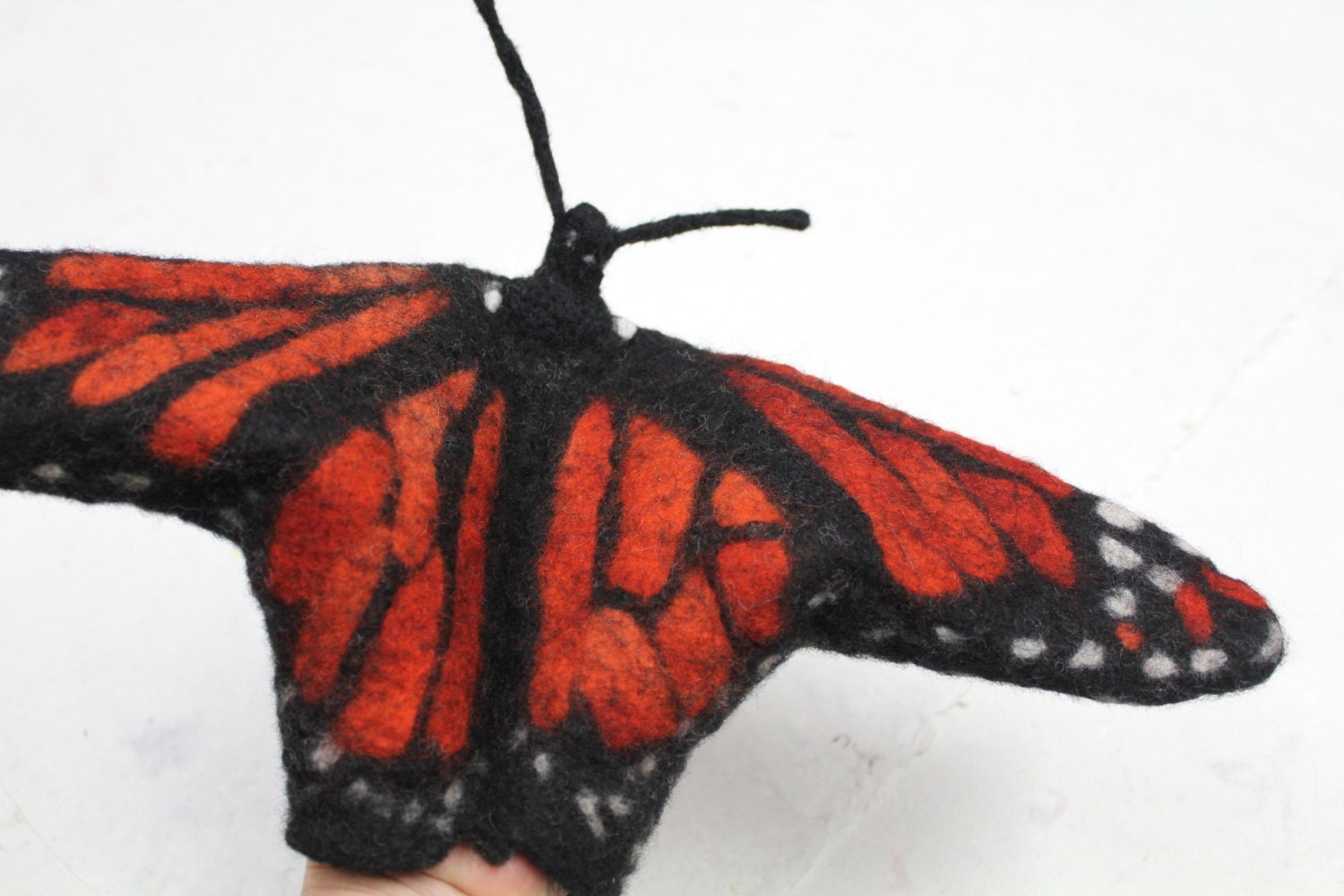 Custom made to order Felted Butterfly hand puppet