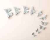 3D Wall Butterflies, 10 Heather Butterfly Silhouettes for Girls Room, Nursery, and Home Art Decor