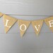 LOVE and Hearts Burlap Banner - Perfect for Weddings and Valentines Day