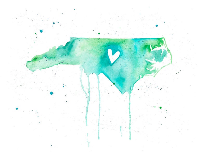5x7 - North Carolina Love