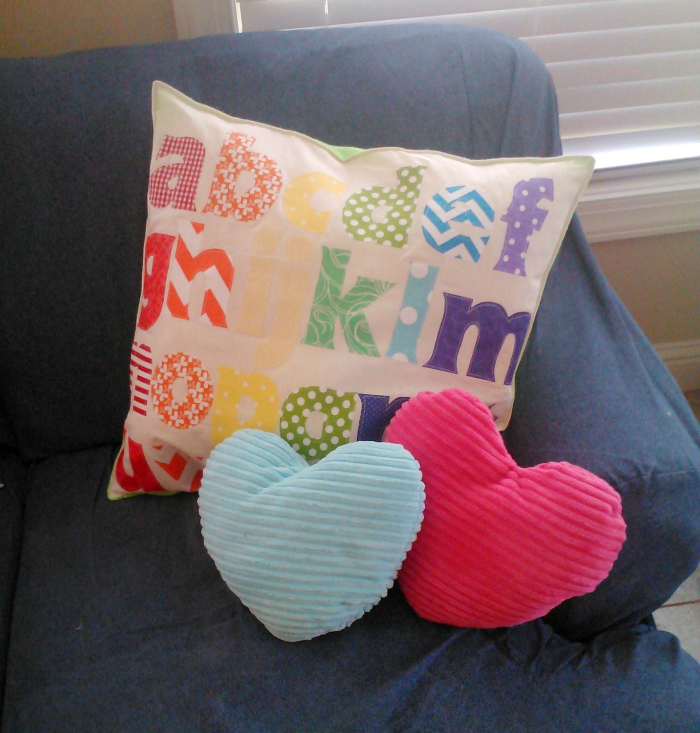 Rainbow Alphabet Pillow