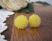 Lemon Yellow Kate Stud Earrings