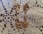 Golden Swirl clip-on earrings
