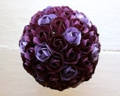 Paper Flower Bouquet, Wedding, Purple, Paper Rose