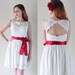Rebecca-Spring Summer Bride-1950s style Short lace wedding dress gown-Custom