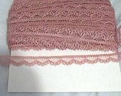 rose pink lace 10 yards sewing trim crafts supplies