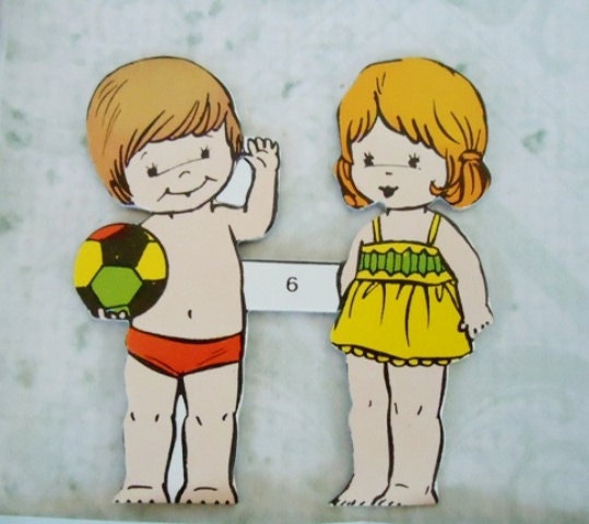 Uncut Unused Paper Dolls - Vintage Ephemera Supplies and Toys