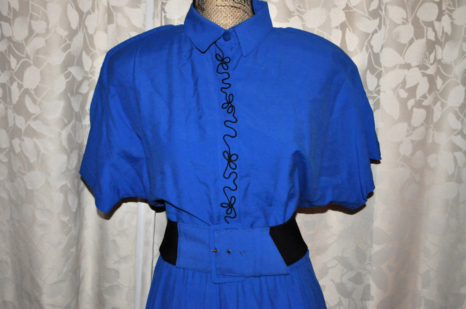 Vintage 80s Secretary Dress size 11/12 Rockabilly Retro Rodeo Cowgirl Western