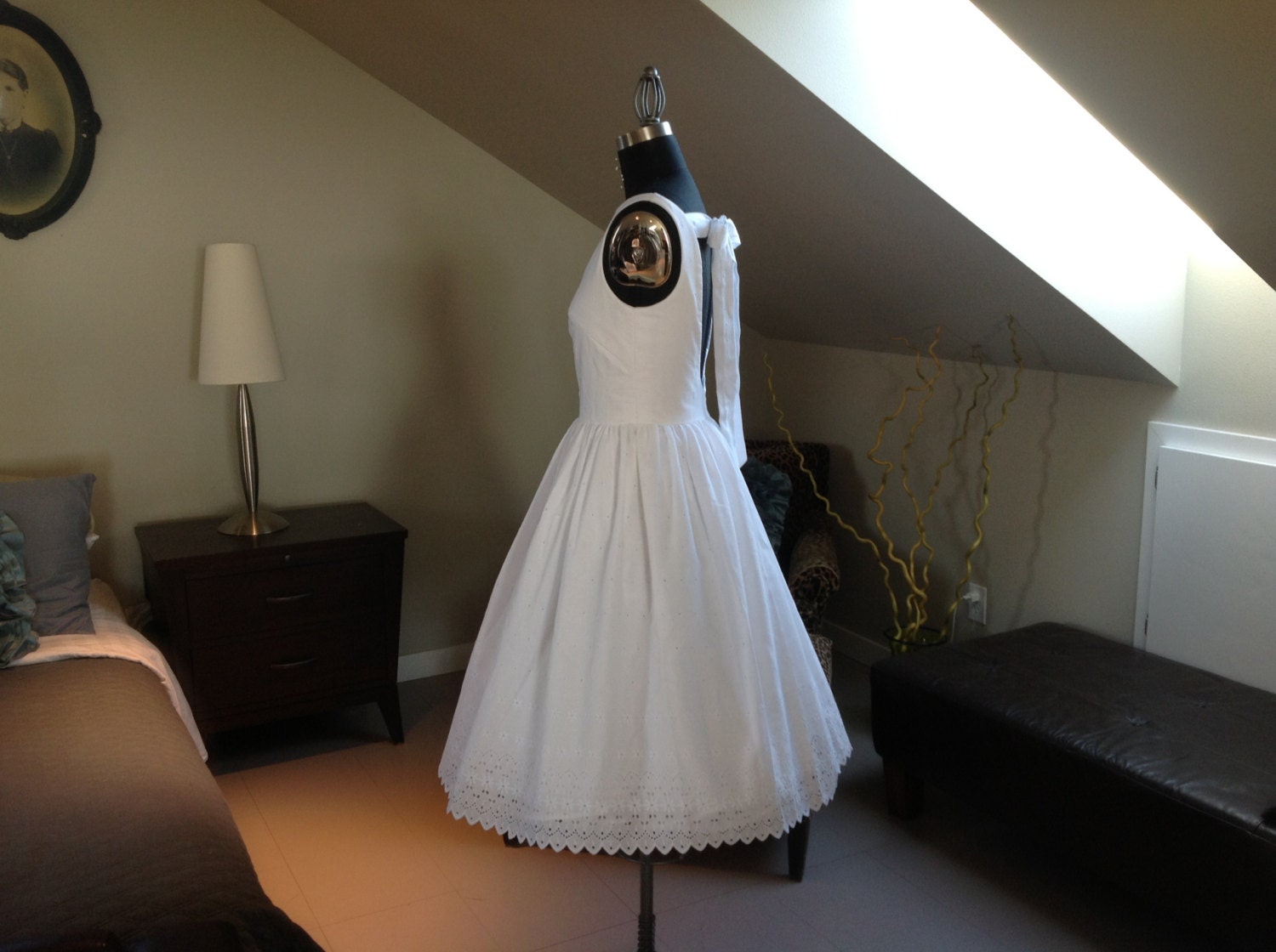 Tea Length Wedding Dress READY TO SHIP Backless
