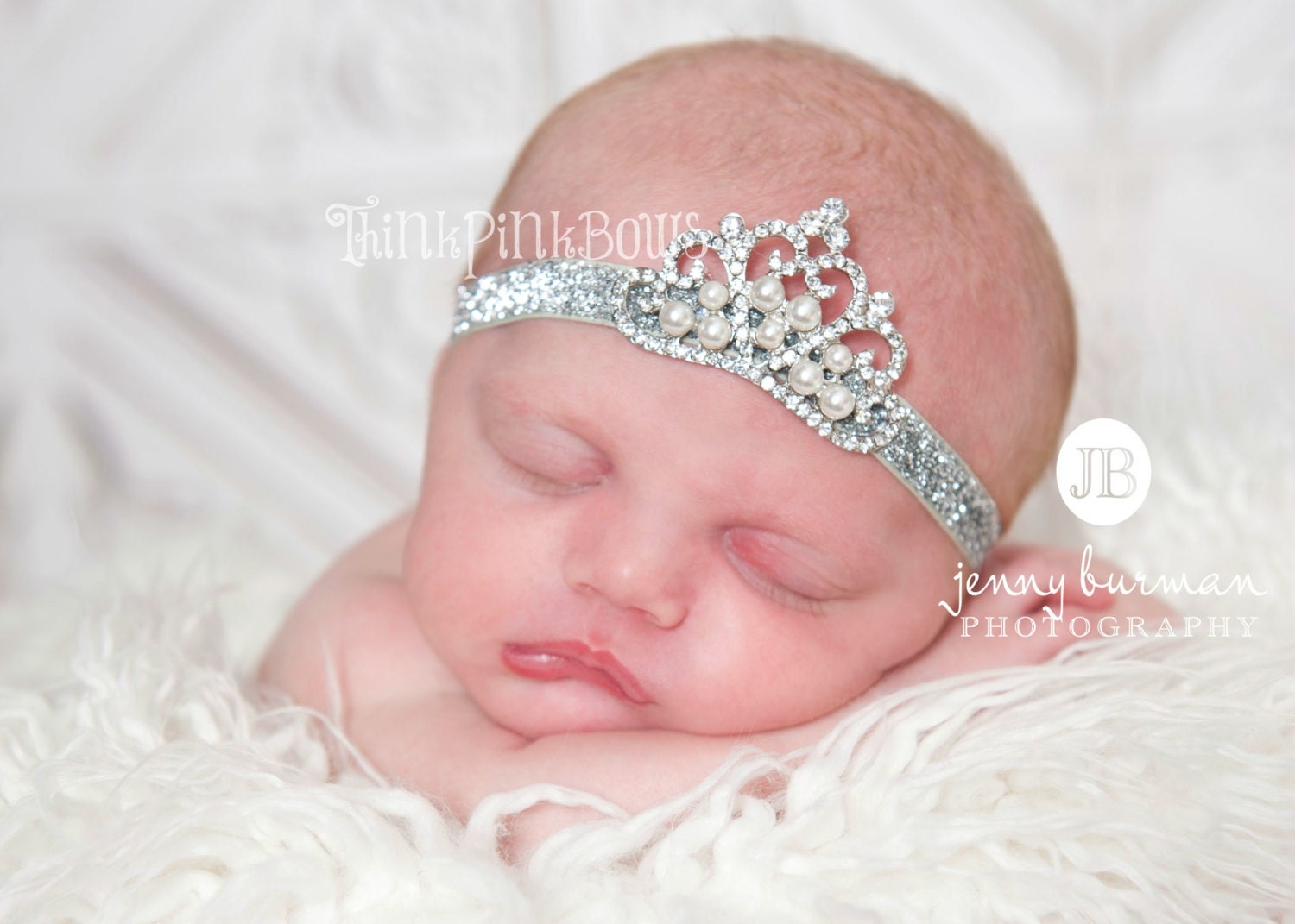 Baby Headband, Princess Tiara Headband, Baby Tiara, Princess Headband,Baptism headband, Christening Headband,Hair bows