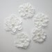 Burlap Fabric Flowers Set of 5 WHITE Color Fabric Flowers Vintage Shabby Chic Flowers