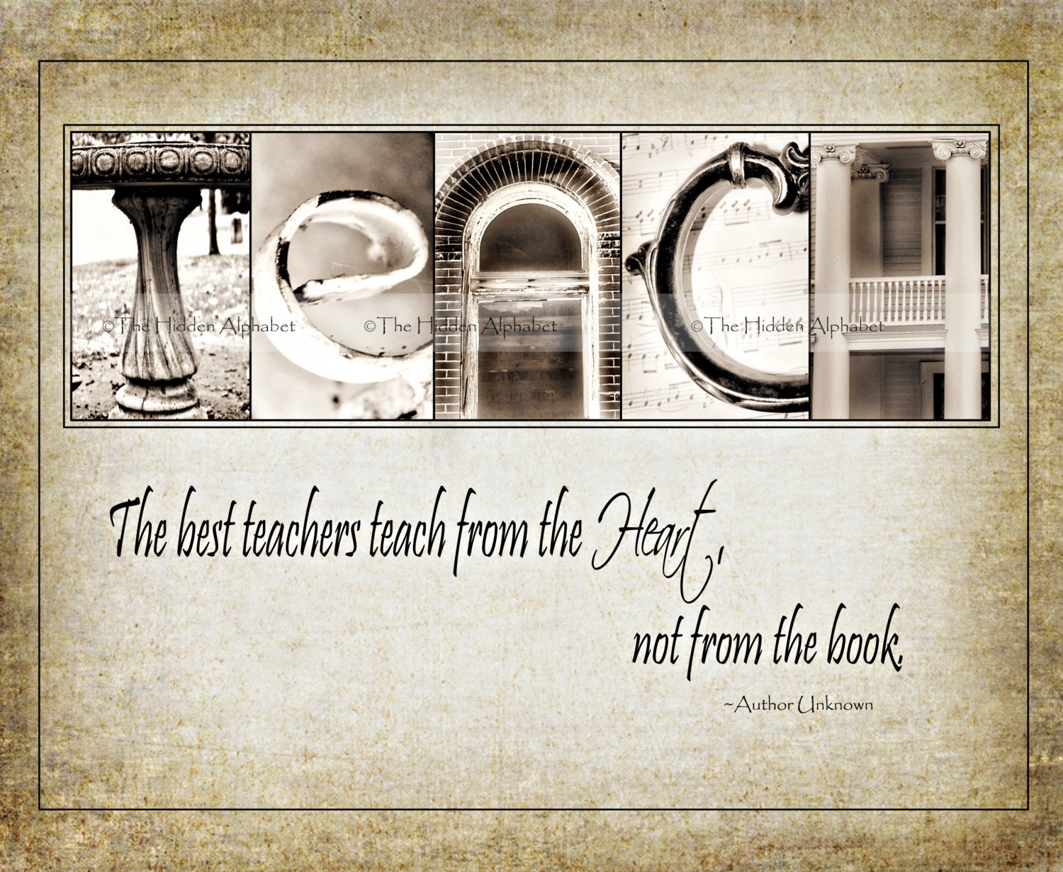 TEACHERs GiFT  Alphabet Photo  Fine Art Print  with quote for TEACHING PRESENT