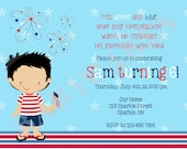 4th of july birthday invitation - choose your boy - DIY Print Your Own