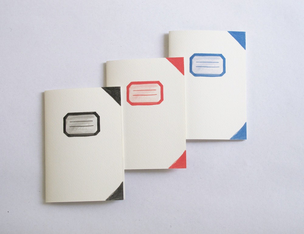 Fake old school notebooks - Set of 3