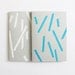 sticks pattern notebook - white or blue