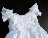 Vintage Victorian Christening Gown English withValenciennes Lace, INCLUDES Petticoat