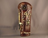 Steampunk leather bracer - Explorer -