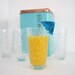 Vintage Tumblers Glass Clear Textured Milano Lido Anchor Hocking Set of 4