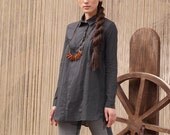 Lazy love/womens clothing/linen shirt/plus size/spring/fall/long sleeves/many color choices/custom made