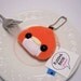 Pudding Bird Plushie Keychain kawaii stuffed toy bag charm in soft blue fleece Penguin Pigeon Crow Turkey Chicken Robin Duck or Bluejay