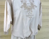 Vintage 2 piece 70's bohemian embroidered skirt and Top