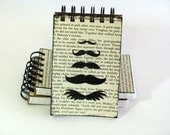 Mustache Line Up Spiral Bound Pocket Notebook - CreatingWithSticks
