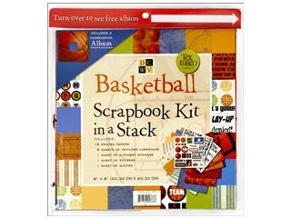 Boy Basketball Scrapbook Kit with Paper, Stickers, and a Album