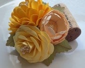 Handmade Paper Flowers - Corsage - Shades of Yellow - Weddings - Bridal Shower - Baby Shower - Customized Colors - Made To Order