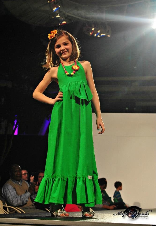Green Jersey Maxi Dress with Bow