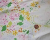 Beautiful Bouquet Vintage Full Sheet and Pillowcase Set