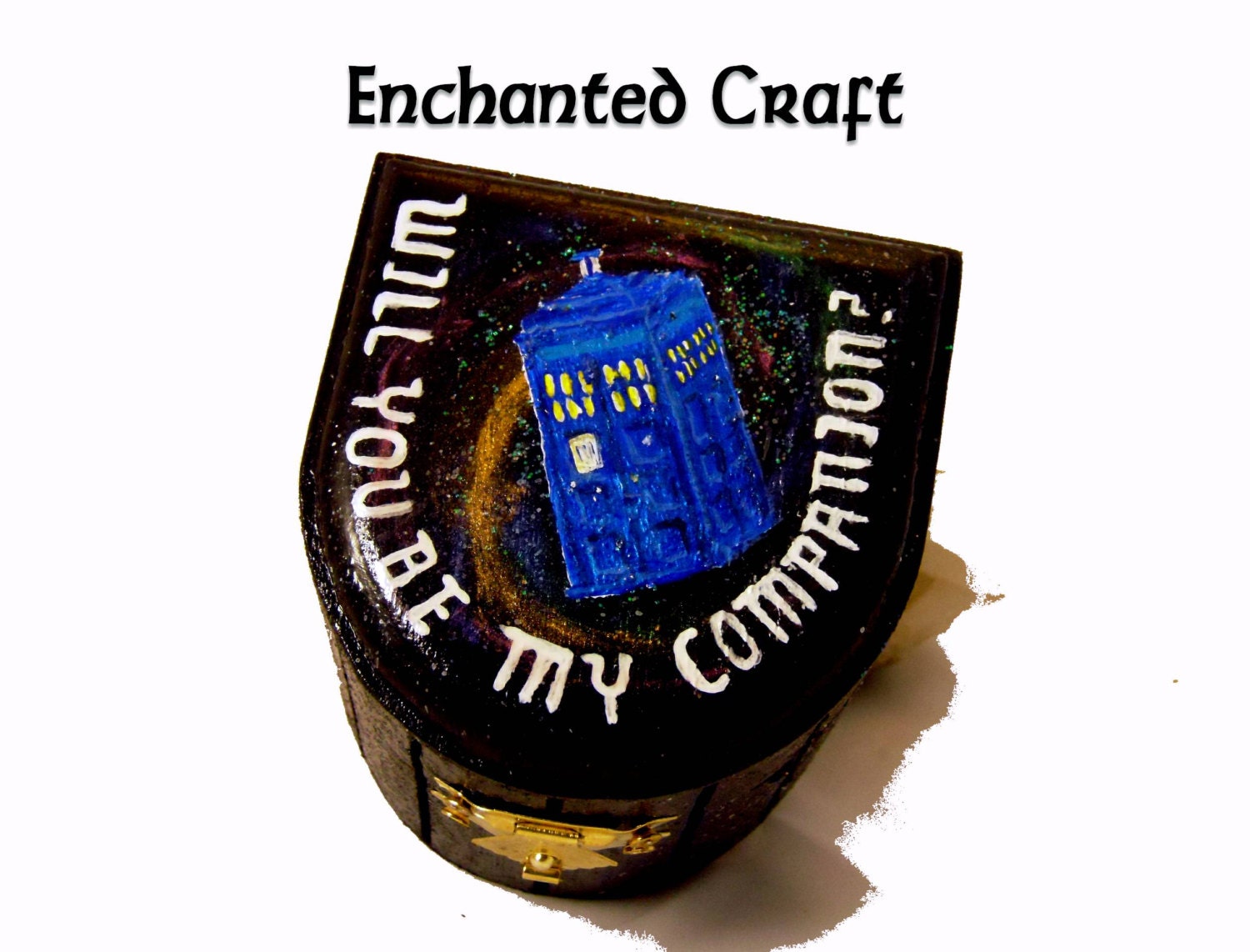 Dr Who Tardis ring box- Will you be my Companion-  Personalize for free
