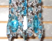 Crystal Prism Wind Chime - Aqua and Clear - Indoor or Outdoor - CALM WATERS