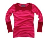 Womens top pink stripe color block long sleeve anna sui inspiration by tratgirl