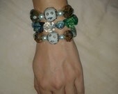 Teal Gem Beaded Bracelet