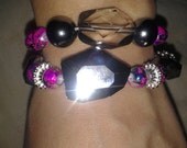 Pink beaded bracelet