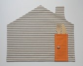 placemat -  grey & white stripes