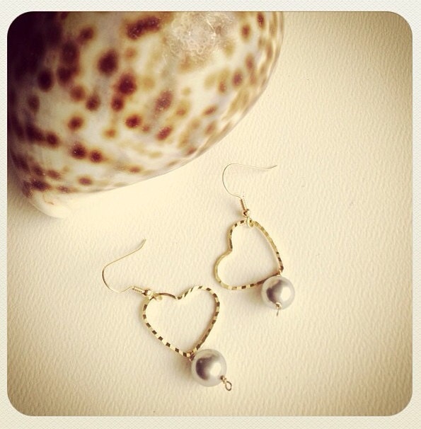 Alelie Mermaid Heart Hoops