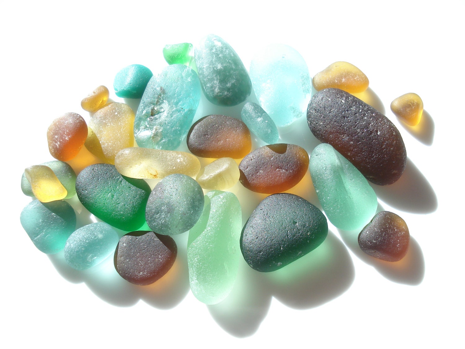 Fabulous collection of  Sea Glass - various colours - P003 - from Seaham, UK - (NE England)