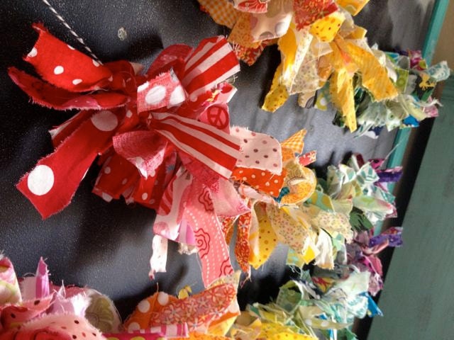 Choose your Color Combo Scrappy Garland- 4ft