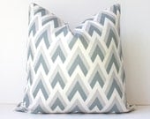 Geometric Grey decorative Pillow Cover 18 Accent Throw Cushion natural mountains peaks modern triangles neutral gray smoke fog dove cream
